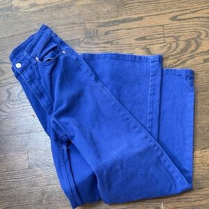 Royal Blue High-Rise wide leg Leg Jeans Womans 4